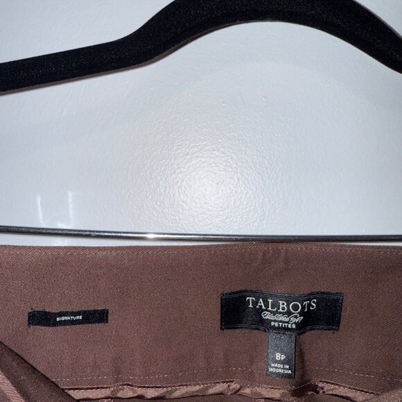 Talbots Brown Petite Dress Pants Signature Fit Womens Office Wear Size 8 P - Picture 4 of 5